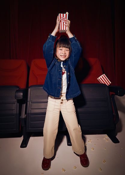 Mayoral Girls Almond Twill Marine Trousers