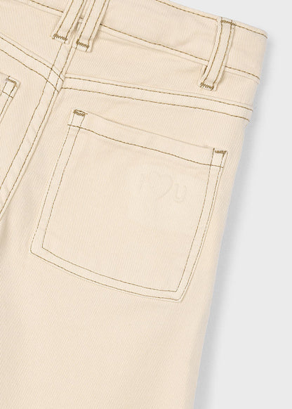 Mayoral Girls Almond Twill Marine Trousers
