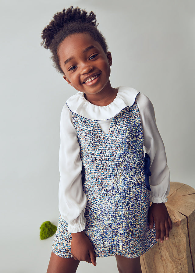 Mayoral Girls Combined Pinafore Dress