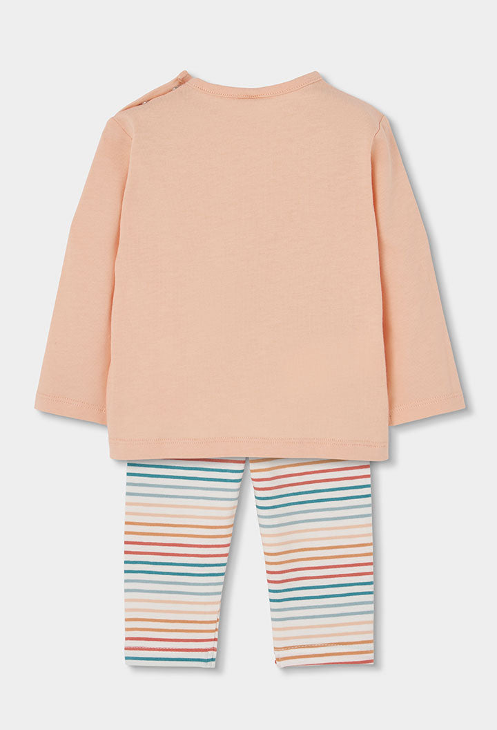 Boboli Baby Girls Cats 2 Piece Long Sleeve Top and Leggings Outfit