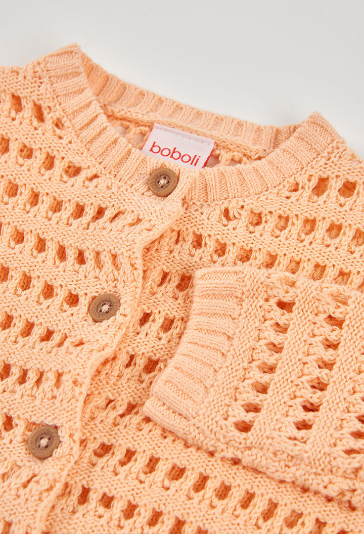 Boboli Baby Girls Peach Cardigan