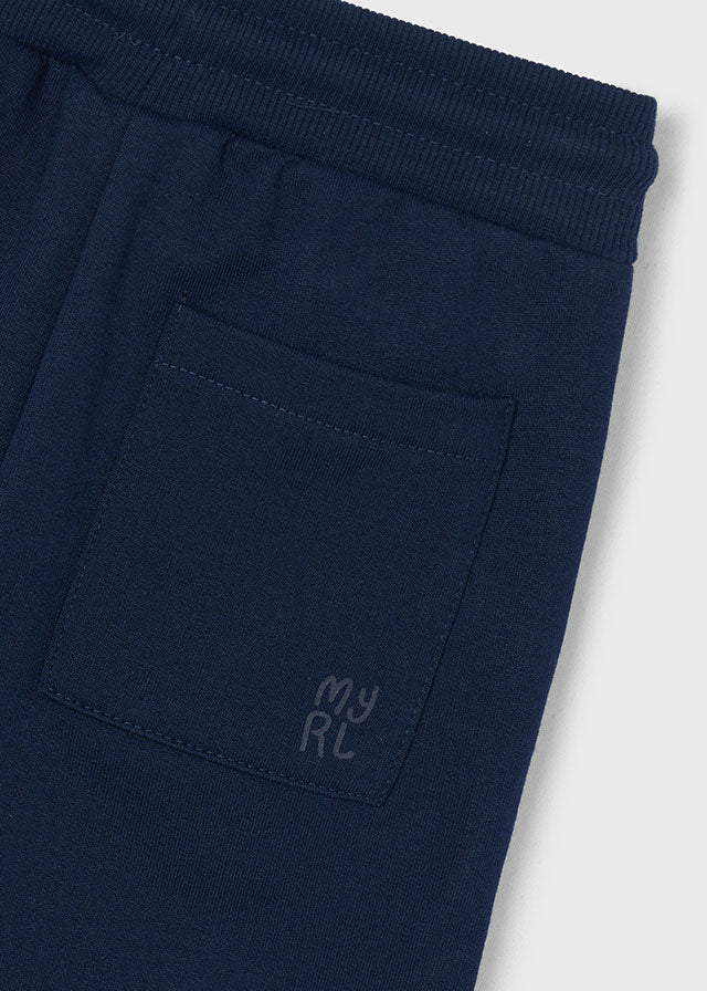 Mayoral Boys Blue Basic Cuffed Fleece Trousers