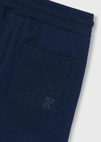 Mayoral Boys Blue Basic Cuffed Fleece Trousers