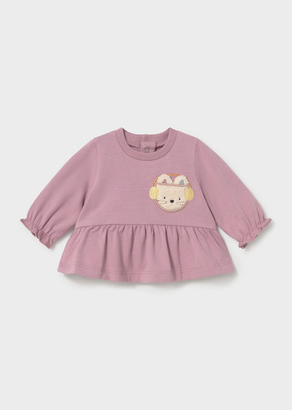 Mayoral Baby Girls Mauve 2 Long sleeved T-Shirts Set