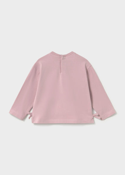 Mayoral Baby Girl Mauve Long Sleeved T-Shirt