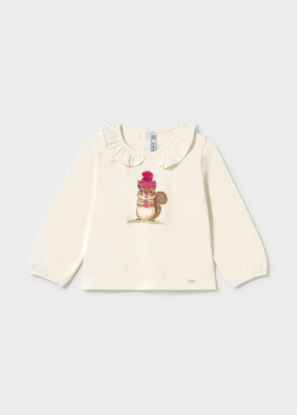 Mayoral Baby Girl Raspberry Long Sleeved Shirt Dress