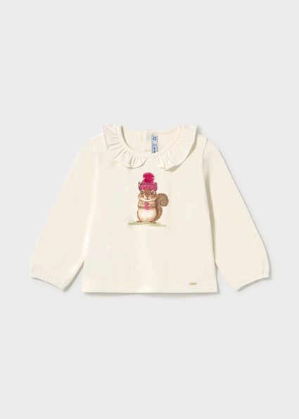 Mayoral Baby Girl Raspberry Long Sleeved Shirt Dress