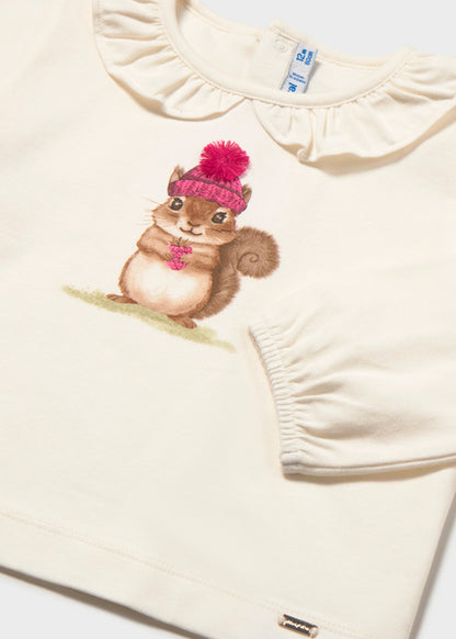 Mayoral Baby Girl Raspberry Long Sleeved Shirt Dress