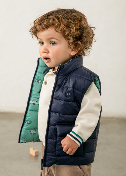 Mayoral Baby Boy Aquarium Reversible Gilet