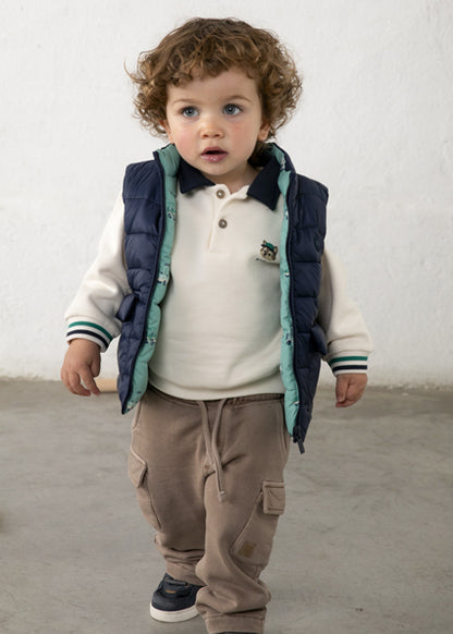 Mayoral Baby Boy Aquarium Reversible Gilet