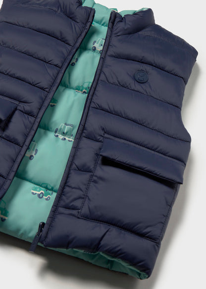 Mayoral Baby Boy Aquarium Reversible Gilet