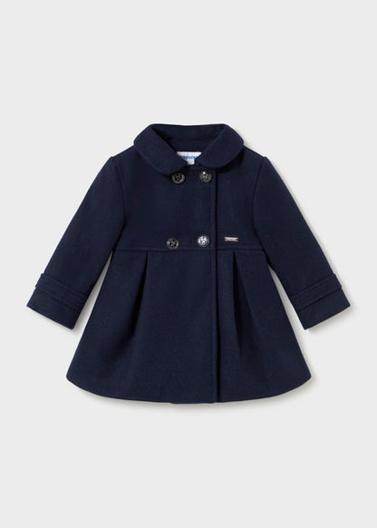 Mayoral Baby Girls Navy Woollen Coat