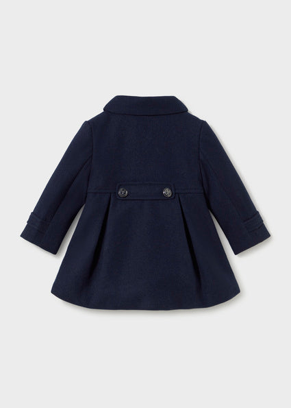 Mayoral Baby Girls Navy Woollen Coat