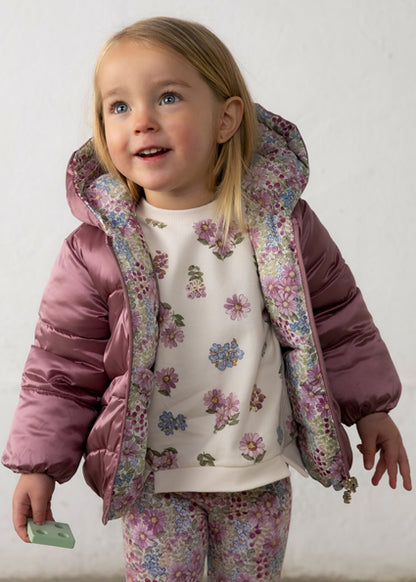 Mayoral Baby Girls Violet Reversible Coat