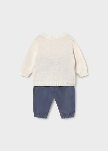 Mayoral Baby Boy Indigo Jersey and Long Trousers Set