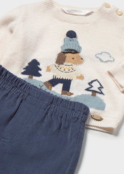 Mayoral Baby Boy Indigo Jersey and Long Trousers Set