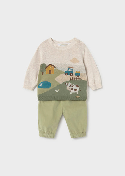 Mayoral Baby Boy Indigo Jersey and Long Trousers Set