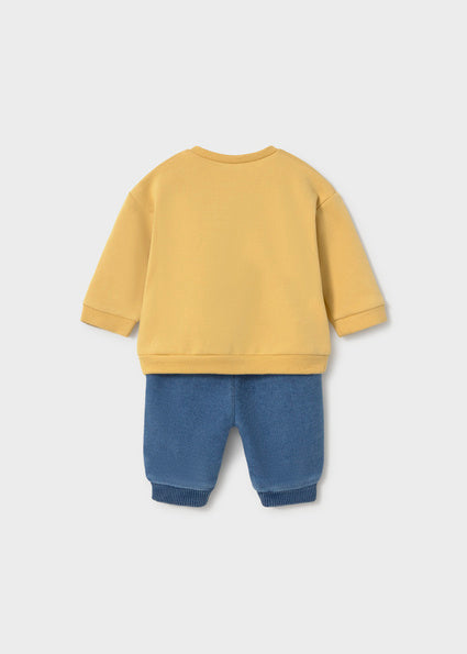 Mayoral Baby Boy Ochre Long Trousers and Top Set
