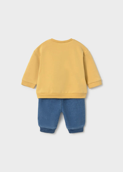 Mayoral Baby Boy Ochre Long Trousers and Top Set