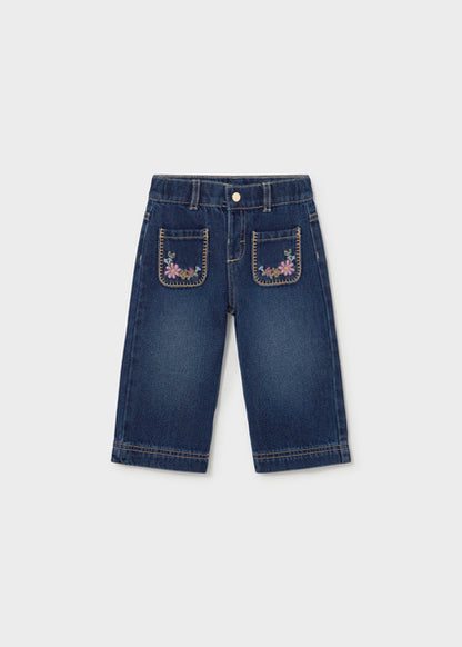 Mayoral Baby Girl Dark Denim Trousers