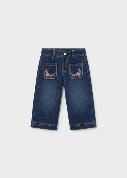 Mayoral Baby Girl Dark Denim Trousers