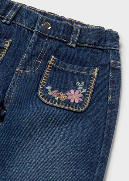 Mayoral Baby Girl Dark Denim Trousers