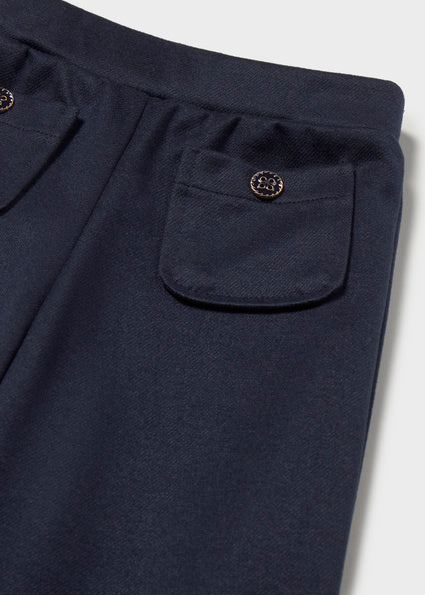 Mayoral Baby Girl Navy Twill Knit Trousers