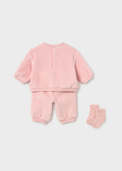 Mayoral Baby Girls Baby Rose Tracksuit with Socks