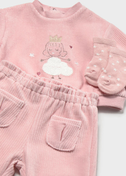 Mayoral Baby Girls Baby Rose Tracksuit with Socks