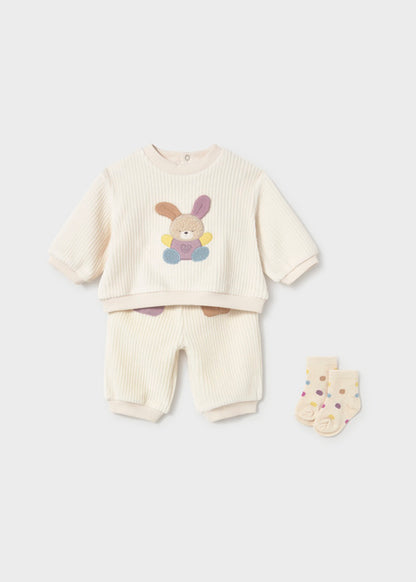 Mayoral Baby Girls Pottery Tracksuit with Socks