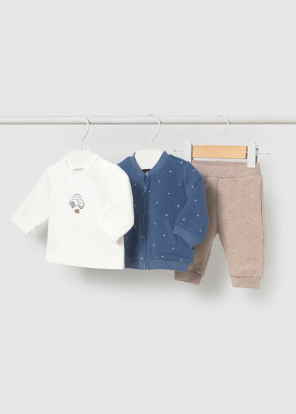 Mayoral Baby Boy Blueberry 3 Piece Tracksuit