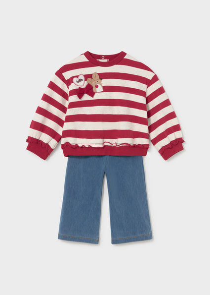 Mayoral Baby Girl Rooibos Pullover and Trouser Set