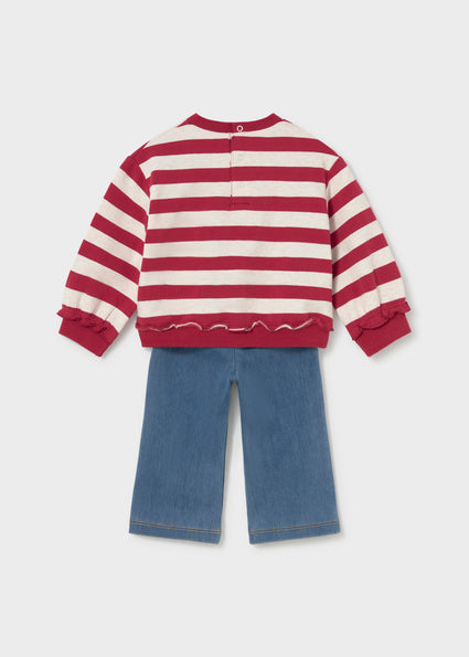 Mayoral Baby Girl Rooibos Pullover and Trouser Set