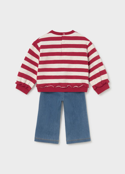 Mayoral Baby Girl Rooibos Pullover and Trouser Set