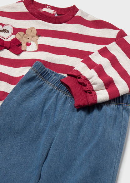 Mayoral Baby Girl Rooibos Pullover and Trouser Set
