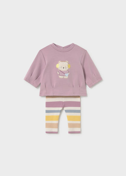 Mayoral Baby Girls Mauve 2 Piece Leggings Set