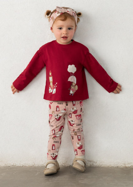 Mayoral Baby Girl Rooibos Leggings, Top and Headband Set