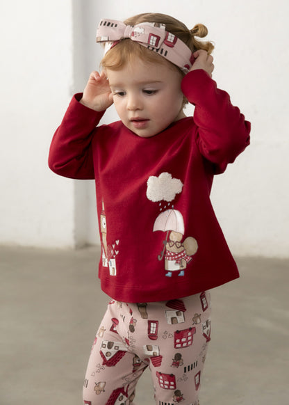 Mayoral Baby Girl Rooibos Leggings, Top and Headband Set