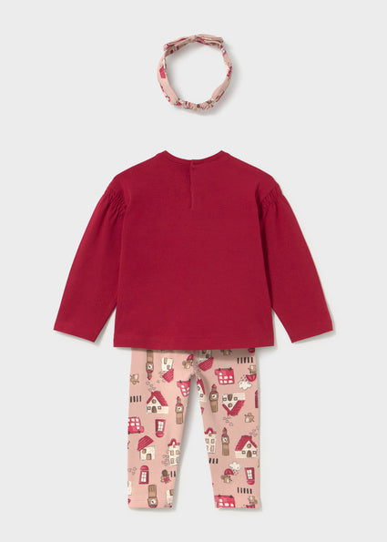 Mayoral Baby Girl Rooibos Leggings, Top and Headband Set