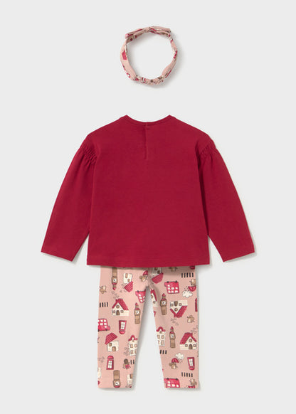 Mayoral Baby Girl Rooibos Leggings, Top and Headband Set