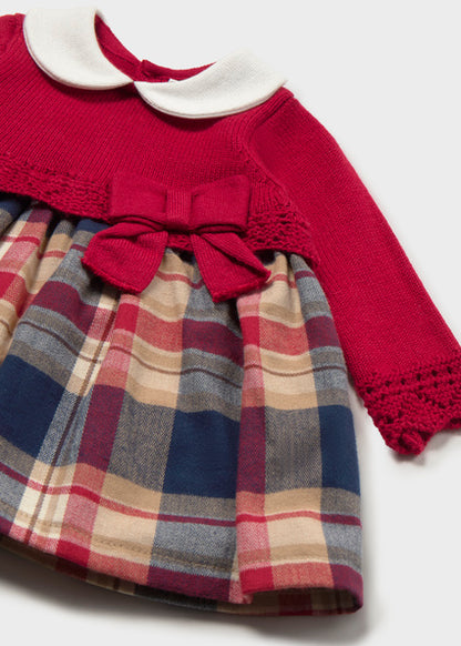 Mayoral Baby Girls Red Combined Knit Dress
