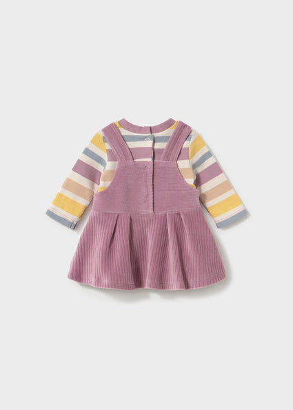 Mayoral Baby Girls Mauve Dungaree Skirt