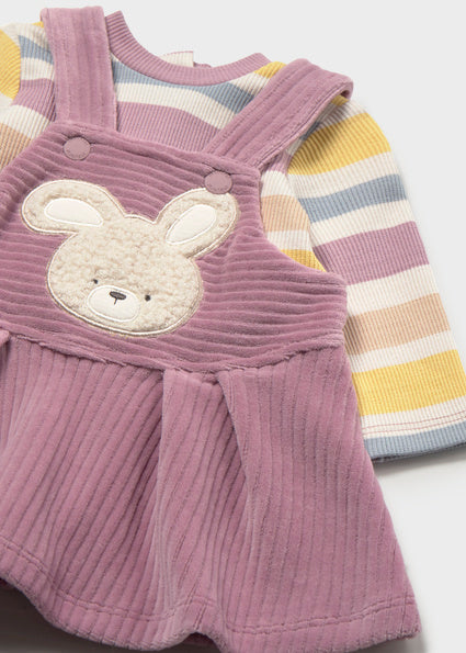 Mayoral Baby Girls Mauve Dungaree Skirt