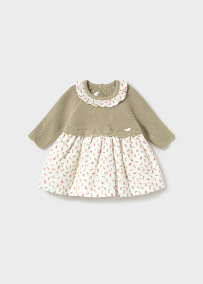 Mayoral Baby Girls Baby Rose Combined Knit Dress