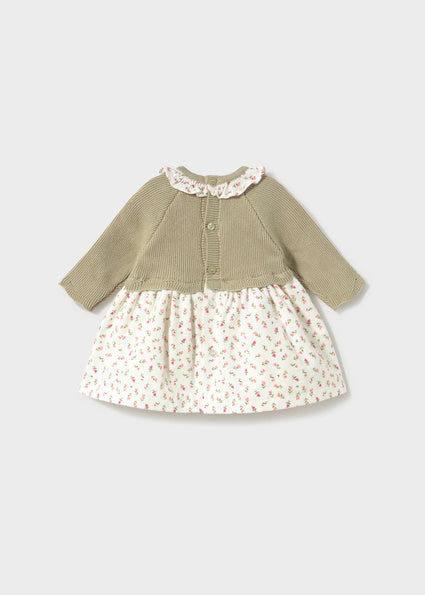 Mayoral Baby Girls Baby Rose Combined Knit Dress