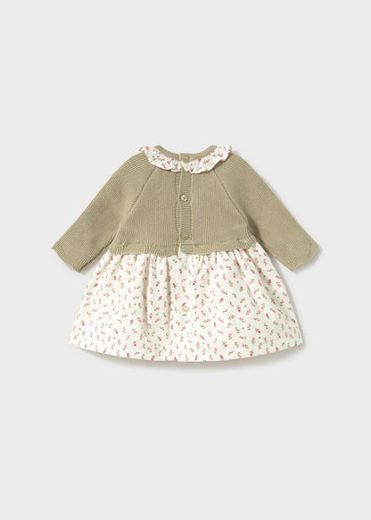 Mayoral Baby Girls Baby Rose Combined Knit Dress