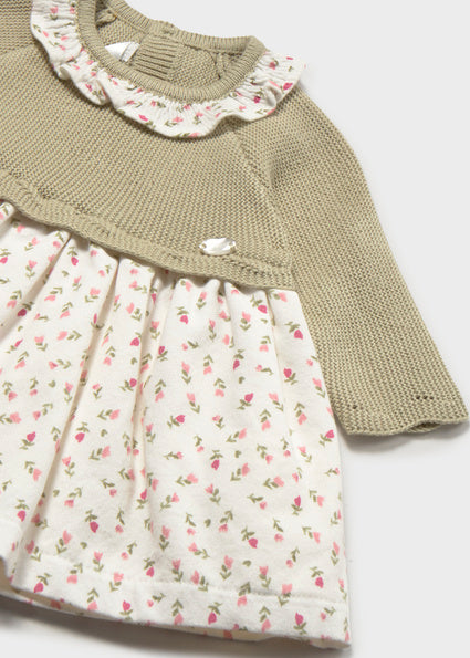 Mayoral Baby Girls Baby Rose Combined Knit Dress