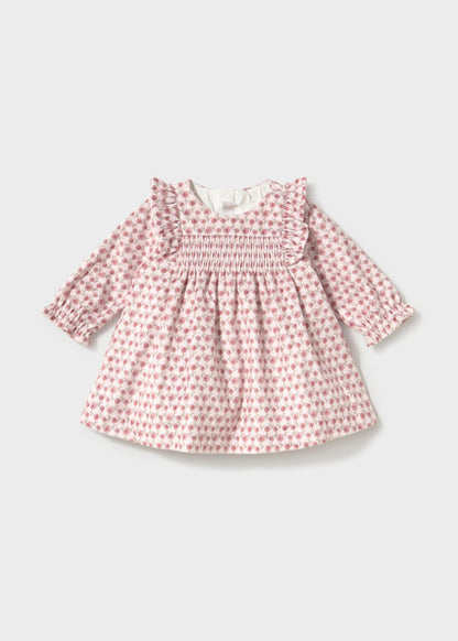 Mayoral Baby Girls Cipria Printed Velvet Dress
