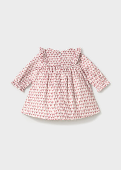 Mayoral Baby Girls Cipria Printed Velvet Dress