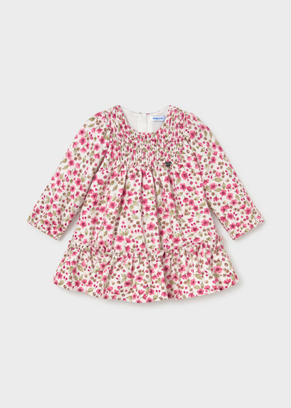 Mayoral Baby Girl Petal Printed Velvet Dress